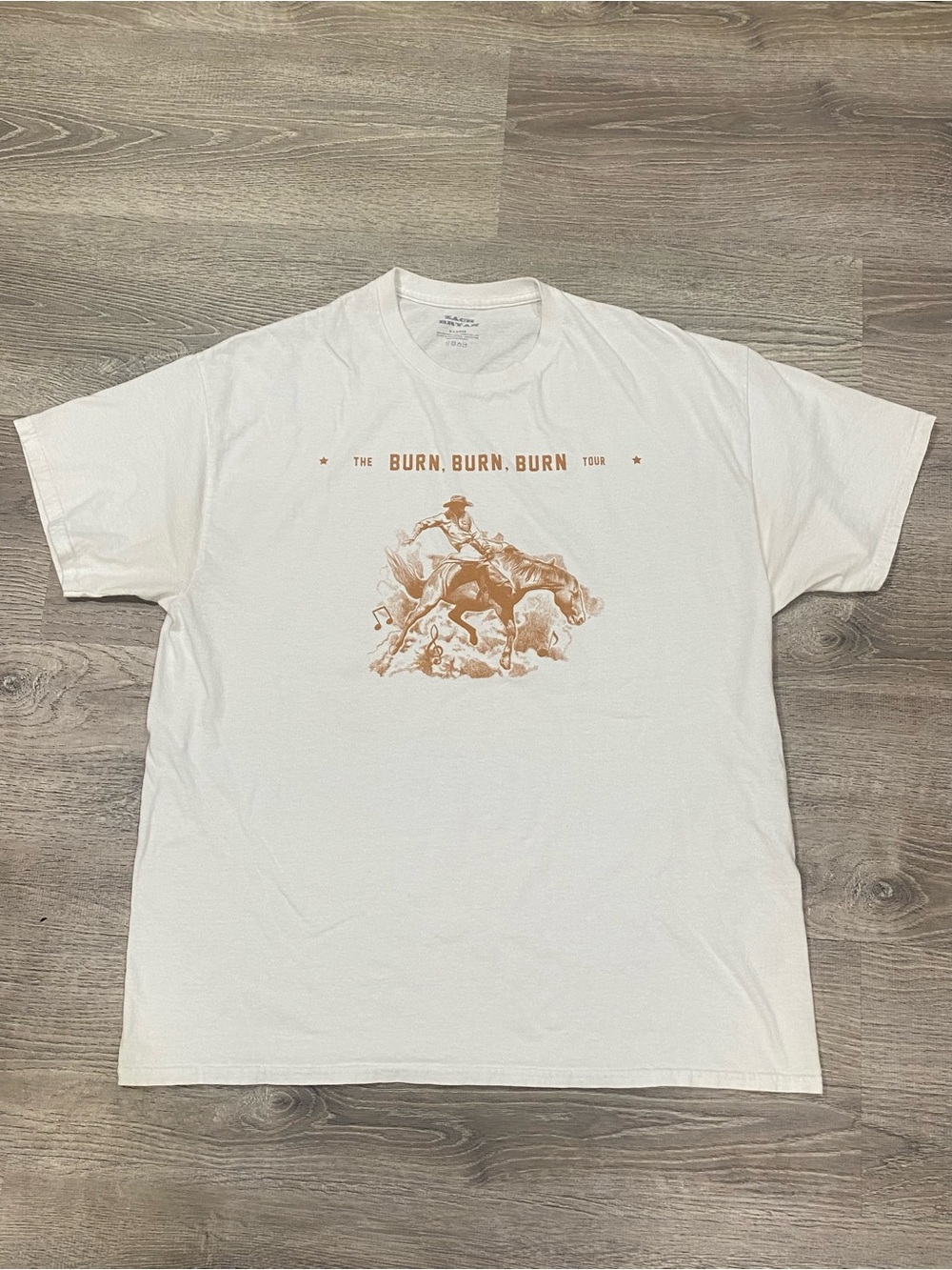 Official Zach Bryan 2023 Burn Tour T Shirt XL